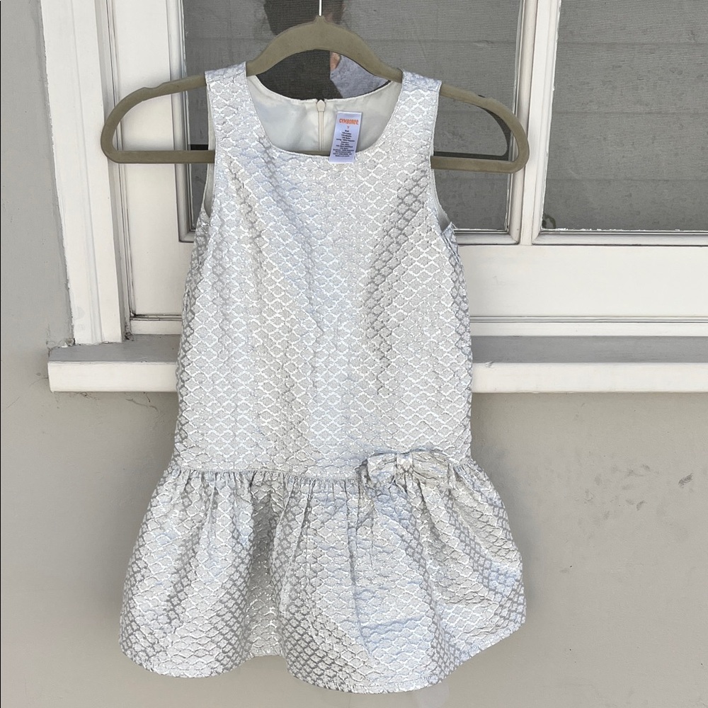 Gymboree White Textured Formal Dress for Kids